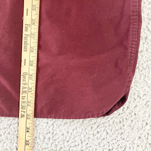 LL Bean Shirt Mens Large‎ Tall Red Chamois Flannel Heavy Weight Pockets Outdoors - Picture 4 of 5